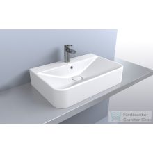   Lunart Patty 65,5x43,2 cm-es pultra ültethető öntöttmárvány mosdó,fényes fehér 5999123011312