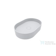   Lunart Connor 60x40 cm-es pultra ültethető öntöttmárvány mosdó csaplyuk és túlfolyó nélkül,matt fehér 5999123011381