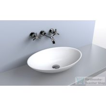   Lunart Alexa 50x35 cm-es pultra ültethető öntöttmárvány mosdó csaplyuk és túlfolyó nélkül,fényes fehér 5999123011398
