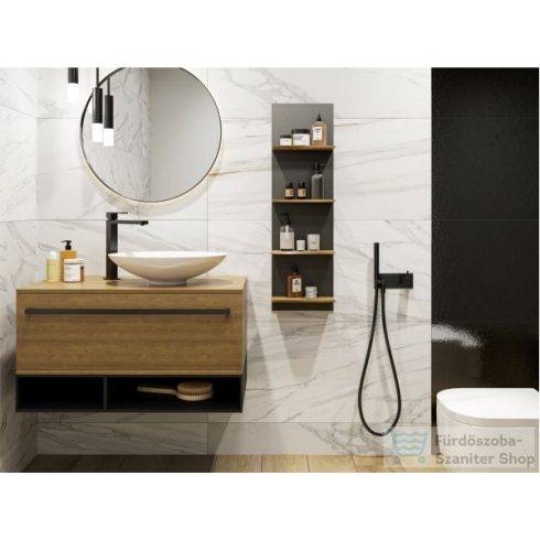 Lunart Alexa 50x35 cm-es pultra ültethető öntöttmárvány mosdó csaplyuk és túlfolyó nélkül,fényes fehér 5999123011398