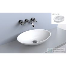   Lunart Alexa 50x35 cm-es pultra ültethető öntöttmárvány mosdó csaplyuk és túlfolyó nélkül,matt fehér 5999123011404