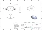 Lunart Alexa 50x35 cm-es pultra ültethető öntöttmárvány mosdó csaplyuk és túlfolyó nélkül,matt fehér 5999123011404