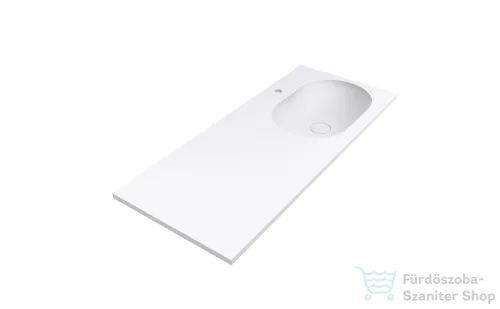 Lunart Kinsley R 120x50 cm-es beépíthető öntöttmárvány mosdó túlfolyó nélkül,matt fehér 5999123011435