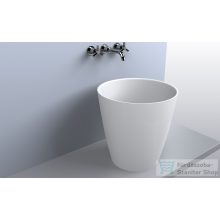   Lunart Vera 44x44 cm-es pultra ültethető öntöttmárvány mosdó csaplyuk és túlfolyó nélkül,fényes fehér 5999123011442