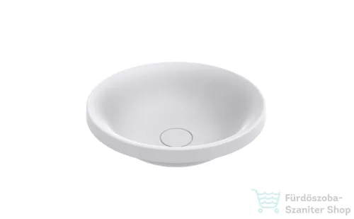 Lunart Anette 44 cm-es beépíthető öntöttmárvány mosdó csaplyuk és túlfolyó nélkül,matt fehér 5999123011480