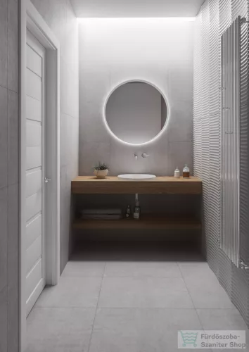 Lunart Anette 44 cm-es beépíthető öntöttmárvány mosdó csaplyuk és túlfolyó nélkül,matt fehér 5999123011480