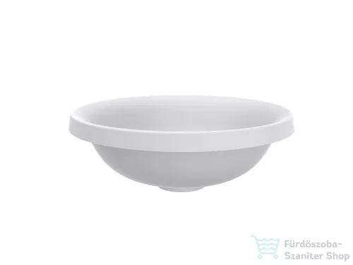 Lunart Anette 44 cm-es beépíthető öntöttmárvány mosdó csaplyuk és túlfolyó nélkül,matt fehér 5999123011480
