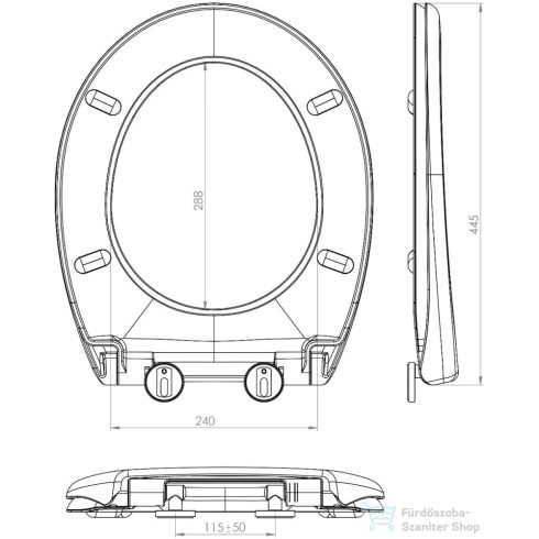Lunart Ery lecsapódásgátlós WC-ülőke,fehér 5999123011879