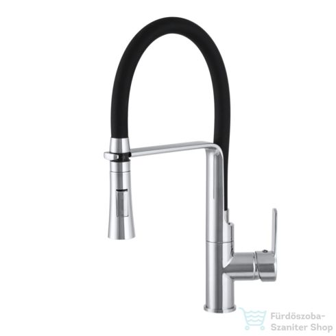 Lunart Lacy kihúzható fejes mosogató csaptelep,fekete króm 5999123014085