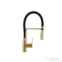   Lunart Lacy kihúzható fejes mosogató csaptelep,fekete arany 5999123014092