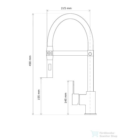Lunart Gabor mosogató csaptelep,Black chrome 5999123014122