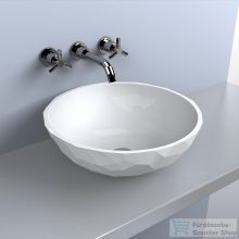   Lunart Sophie 42,5 cm-es pultra ültethető öntöttmárvány mosdó csaplyuk és túlfolyó nélkül,fényes fehér 5999123014207