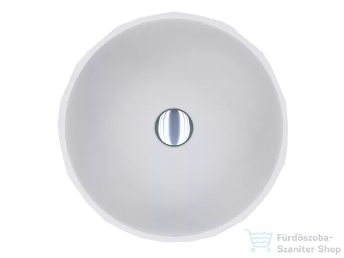 Lunart Sophie 42,5 cm-es pultra ültethető öntöttmárvány mosdó csaplyuk és túlfolyó nélkül,fényes fehér 5999123014207