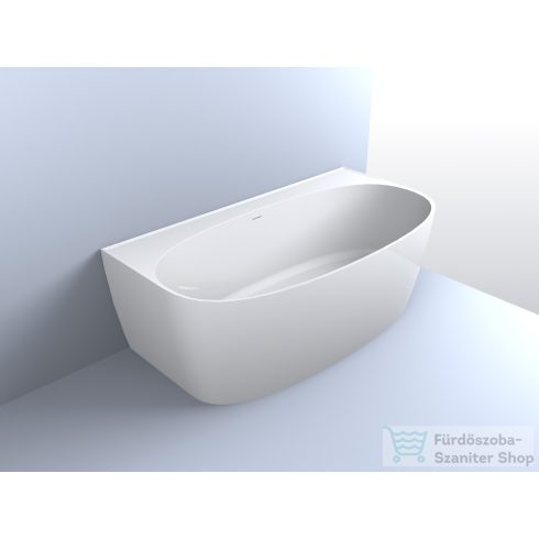 Lunart Emmy 160x85x58 cm-es falhoz tolható öntöttmárvány kád szifon nélkül,fényes fehér 5999123014276