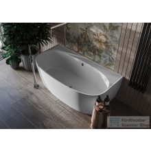   Lunart Emmy 160x85x58 cm-es falhoz tolható öntöttmárvány kád szifon nélkül,matt fehér 5999123014283