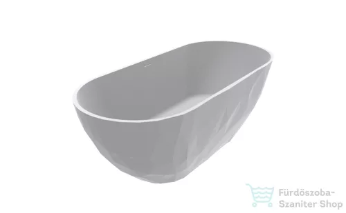 Lunart Sophie 165x76 cm-es szabadon álló öntöttmárvány kád szifon nélkül,matt fehér 5999123014290