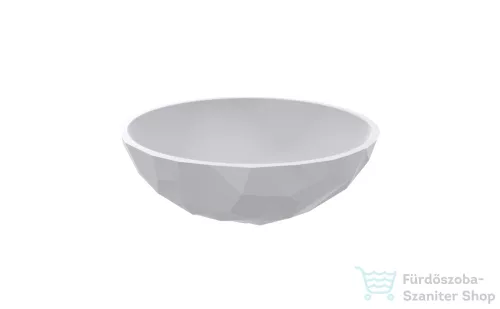 Lunart Sophie 42,5 cm-es pultra ültethető öntöttmárvány mosdó csaplyuk és túlfolyó nélkül,matt fehér 5999123014320