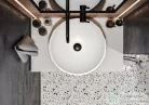 Lunart Sophie 42,5 cm-es pultra ültethető öntöttmárvány mosdó csaplyuk és túlfolyó nélkül,matt fehér 5999123014320