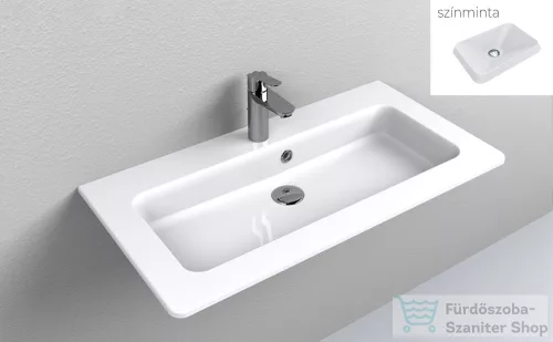 Lunart Mylah 800 80x42 cm-es beépíthető öntöttmárvány mosdó,matt fehér 5999123014337