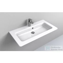   Lunart Mylah 800 80x42 cm-es beépíthető öntöttmárvány mosdó,fényes fehér 5999123014344