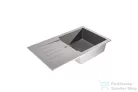Lunart Lotti 77x45 cm-es öntött gránit mosogató medence szifon nélkül,Light grey 5999861632022