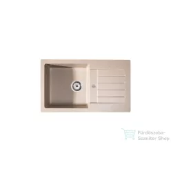   Lunart Lotti 77x45 cm-es öntött gránit mosogató medence szifon nélkül,Beige 5999861632039