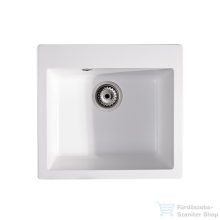   Lunart Lily 48,5x44 cm-es öntött gránit mosogató medence szifon nélkül,Fehér 5999861632091