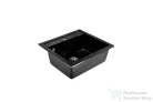 Lunart Cuki 56x51 cm-es öntött gránit mosogató medence szifon nélkül,Midnight black 5999861632114