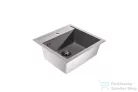 Lunart Cuki 56x51 cm-es öntött gránit mosogató medence szifon nélkül,Light grey 5999861632121