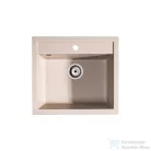 Lunart Cuki 56x51 cm-es öntött gránit mosogató medence szifon nélkül,Beige 5999861632138