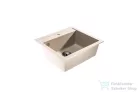 Lunart Cuki 56x51 cm-es öntött gránit mosogató medence szifon nélkül,Beige 5999861632138