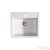 Lunart Cuki 56x51 cm-es öntött gránit mosogató medence szifon nélkül,Fehér 5999861632145