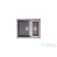   Lunart Marko 60,5x49,5 cm-es öntött gránit mosogató medence gyümölcsmosóval,szifon nélkül,Light grey 5999861632176