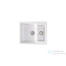   Lunart Marko 60,5x49,5 cm-es öntött gránit mosogató medence gyümölcsmosóval,szifon nélkül,Fehér 5999861632190