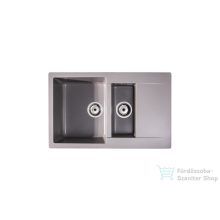   Lunart Gery 79,5x49,5 cm-es öntött gránit mosogató medence gyümölcsmosóval,szifon nélkül,Light grey 5999861632213