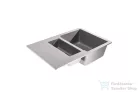 Lunart Gery 79,5x49,5 cm-es öntött gránit mosogató medence gyümölcsmosóval,szifon nélkül,Light grey 5999861632213