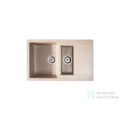   Lunart Gery 79,5x49,5 cm-es öntött gránit mosogató medence gyümölcsmosóval,szifon nélkül,Beige 5999861632237