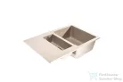 Lunart Gery 79,5x49,5 cm-es öntött gránit mosogató medence gyümölcsmosóval,szifon nélkül,Beige 5999861632237