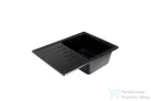 Lunart Judo 68x49,5 cm-es öntött gránit mosogató medence szifon nélkül,Midnight black 5999861632268