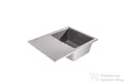 Lunart Judo 68x49,5 cm-es öntött gránit mosogató medence szifon nélkül,Light grey 5999861632275