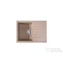   Lunart Judo 68x49,5 cm-es öntött gránit mosogató medence szifon nélkül,Beige 5999861632282