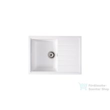   Lunart Judo 68x49,5 cm-es öntött gránit mosogató medence szifon nélkül,White 5999861632299