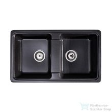   Lunart Nolen 79,5x46 cm-es öntött gránit mosogató medence szifon nélkül,Brocade 5999861632305