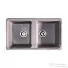 Lunart Nolen 79,5x46 cm-es öntött gránit mosogató medence szifon nélkül,Light grey 5999861632329