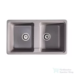   Lunart Nolen 79,5x46 cm-es öntött gránit mosogató medence szifon nélkül,Light grey 5999861632329