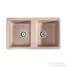 Lunart Nolen 79,5x46 cm-es öntött gránit mosogató medence szifon nélkül,Beige 5999861632336