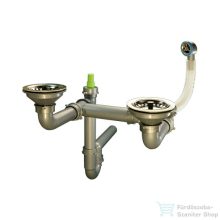   Lunart Basic szifon túlfolyóval kétmedencés mosogatóhoz,5999861632435