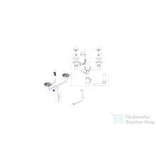   Lunart dupla szifon túlfolyóval kétmedencés mosogatóhoz,5999861632497