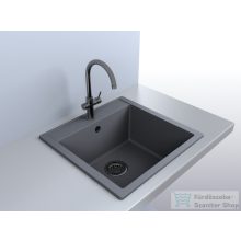   Lunart Aragorn 510 50,9x49,5 cm-es öntött gránit mosogató medence szifon nélkül,szürke 5999861632602