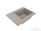 Lunart Aragorn 650 64,9x50 cm-es öntött gránit mosogató medence szifon nélkül,Sand 5999861632619